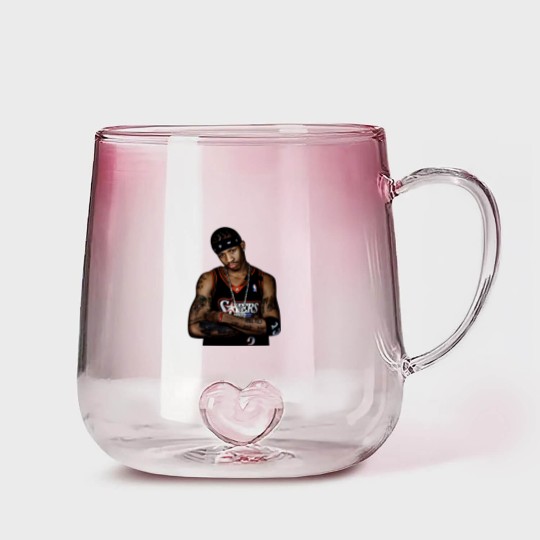 Discover Allen Iverson Gradient Glass Mugs, Rare The Answer Rap Gradient Glass Mugs Vintage Style Graphic Print