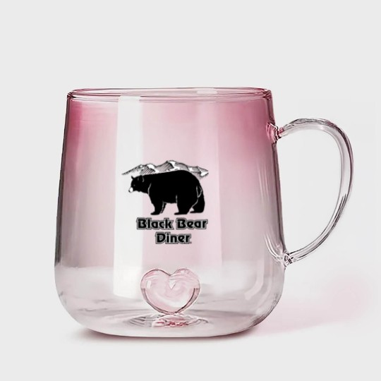 Discover Black bear diner Gradient Glass Mugs