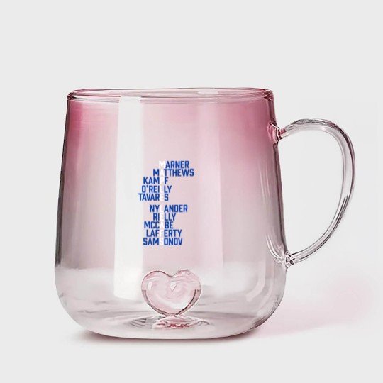Discover Maple Leafs Wordle 2023 Maple Leafs Wordle 2023 Gradient Glass Mugs