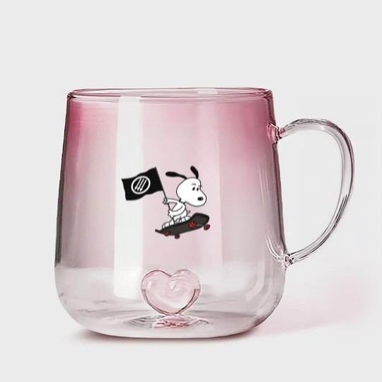 Discover Antifa anti-fascist dog Gradient Glass Mugs