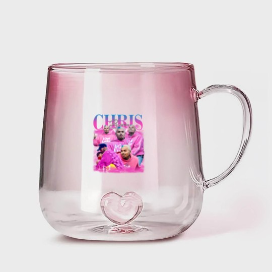 Discover Chris Brown Gradient Glass Mugs, Chris Brown Lover Gradient Glass Mugs, Chris Brown