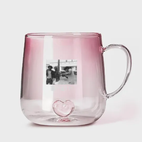 Discover Death - proto-punk band from Detroit White Letters Logo Gradient Glass Mugs