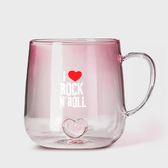 Discover i love rock roll band musician rock concert t Gradient Glass Mugs