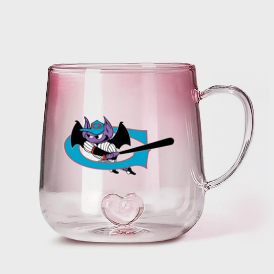 Discover Game of Greensboro Bats Baseball Gradient Glass Mugs