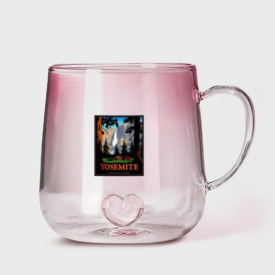 Discover Yosemite Gradient Glass Mugs Vintage National Park Gradient Glass Mugs