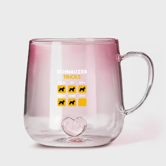 Discover Stubborn Schnauzer Tricks Funny Gift for Shnauzer Gradient Glass Mugs