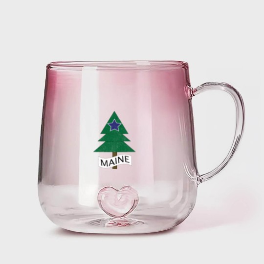 Discover 1901 Maine State Flag Remix Distressed Vintage - Maine - Gradient Glass Mugs