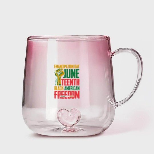 Discover Juneteenth Gradient Glass Mugs Women Juneteenth