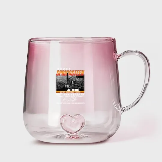 Discover Bruce Springsteen 2024 Tour Gradient Glass Mugs, Bruce Springsteen 60th Anniversary