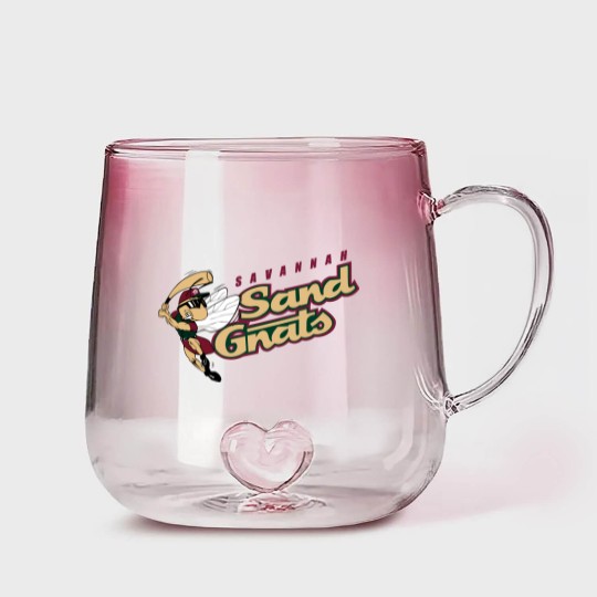 Discover Savannah Sand Gnats vintage defunct baseball team emblem Gradient Glass Mugs