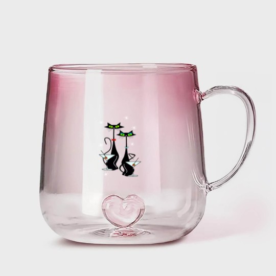 Discover MCM Atomic Cats Martini Time Gradient Glass Mugs
