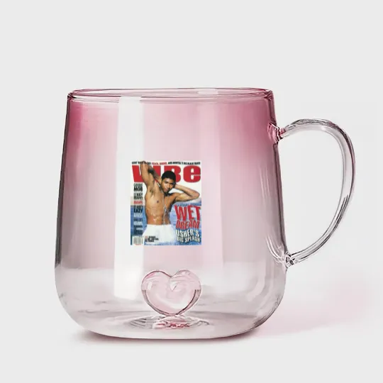 Discover Usher Cover Gradient Glass Mugs, Usher Album Gradient Glass Mugs, Retro Usher Gradient Glass Mugs