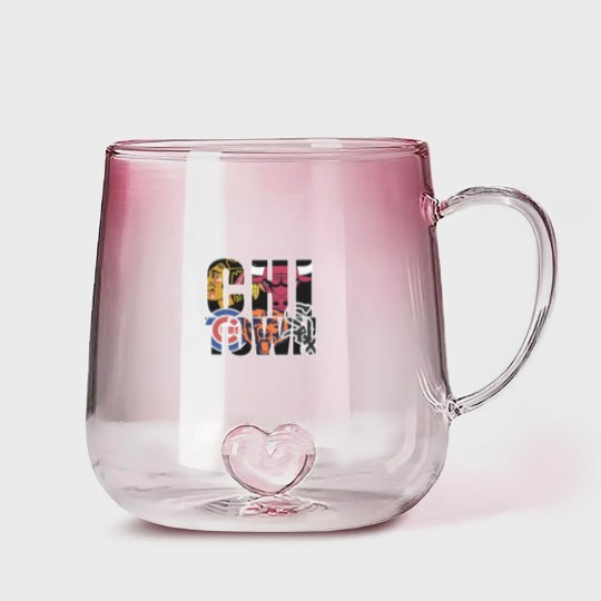 Discover Chicago Gradient Glass Mugs - Chi town chicago sports Gradient Glass Mugs