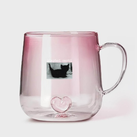 Discover Playboi Carti Cat Gradient Glass Mugs Merch Meme Gradient Glass Mugs Tour Gradient Glass Mugs