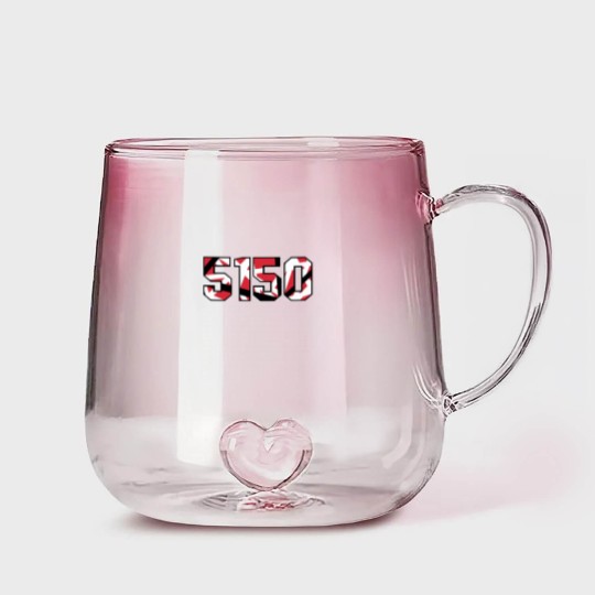 Discover 5150 E  V  H Guitar Inspired Illustration Gradient Glass Mugs
