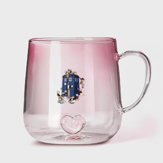 Discover Doctor Cat Gradient Glass Mugs, Doctor Who Gradient Glass Mugs, Time Lord Gradient Glass Mugs