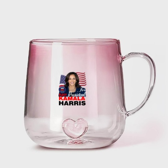 Discover KAMALA HARRIS FOR PRESIDENT Gradient Glass Mugs