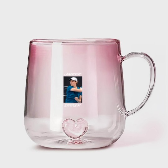 Discover JANNIK SINNER TENNIS Cottonrulz Oversize White Gradient Glass Mugs