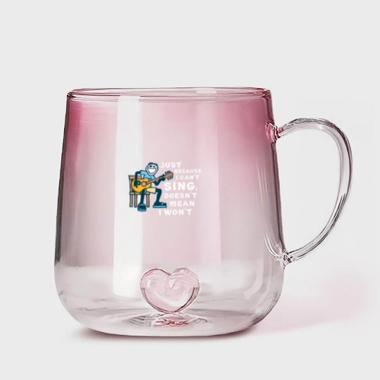 Discover guitar lover just because i can't sing doesn't mean i won't Gradient Glass Mugs