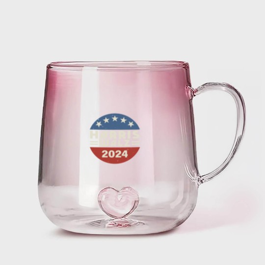 Discover Harris Walz Gradient Glass Mugs, Kamala Harris Tim Walz President VP 2024 Gradient Glass Mugs, Tim Walz