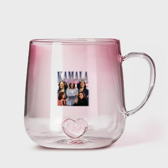 Discover KAMALA HARRIS Gradient Glass Mugs | Kamala Harris Homage Gradient Glass Mugs