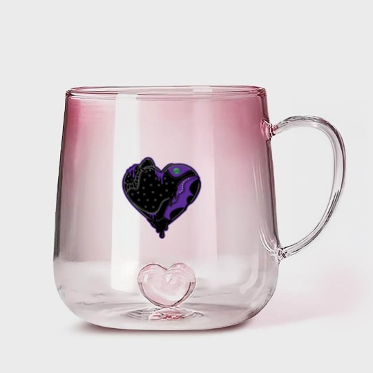 Discover Heart Jordan 13 Graphic To Match Jordan 13 Court Purple Gradient Glass Mugs
