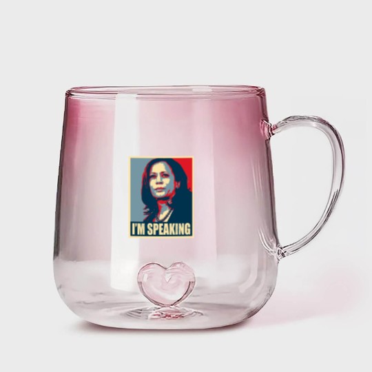 Discover Kamala Harris - Mr. Vice President I'm Speaking Gradient Glass Mugs