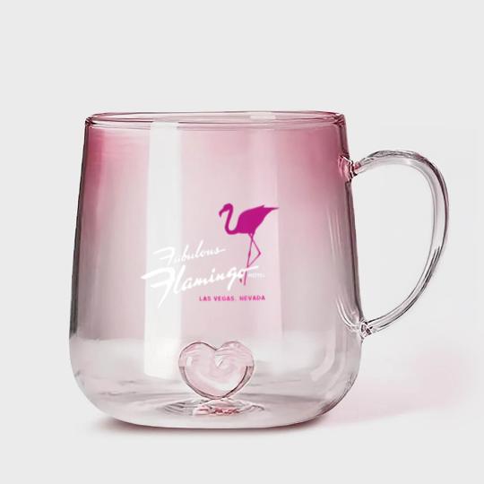 Discover flamingo hotel casino las vegas retro vintage t Gradient Glass Mugs