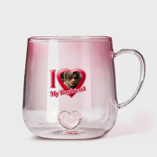 Discover I Love My Boyfriend Leon Kennedy Gradient Glass Mugs