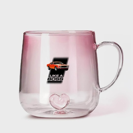 Discover 1969  boss 429   like a boss Gradient Glass Mugs