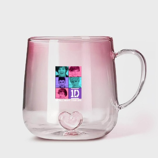 Discover Up All Night Tour 2012 Harry selfie One direction Gradient Glass Mugs Merch
