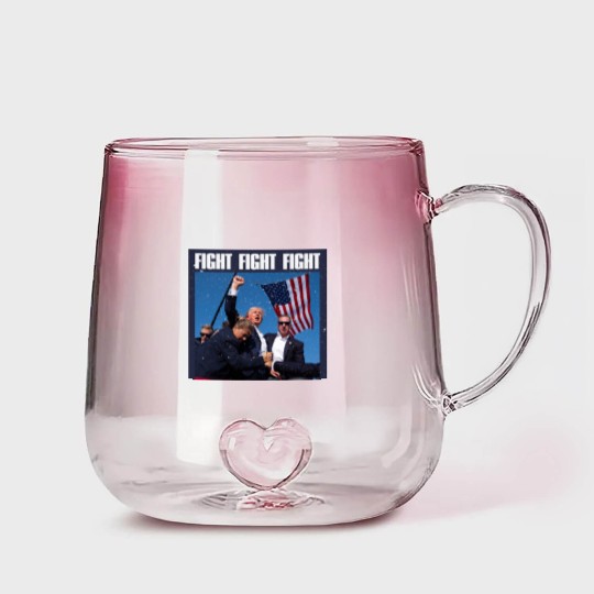 Discover Trump Fight Fight Fight - Trump Fight - Gradient Glass Mugs