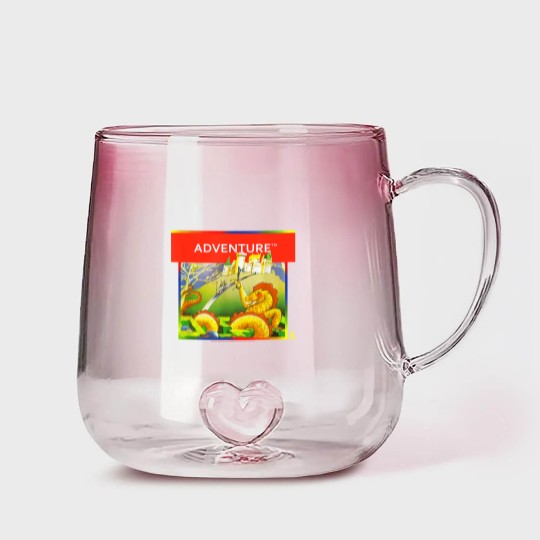 Discover Atari Adventure Box Art Gradient Glass Mugs
