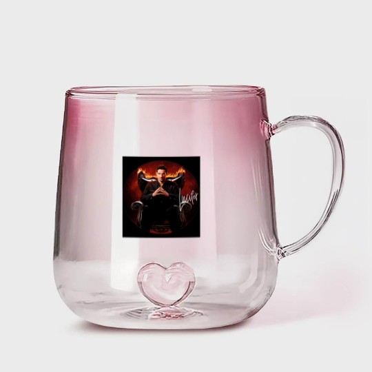 Discover Lucifer circle script photographic print Gradient Glass Mugs