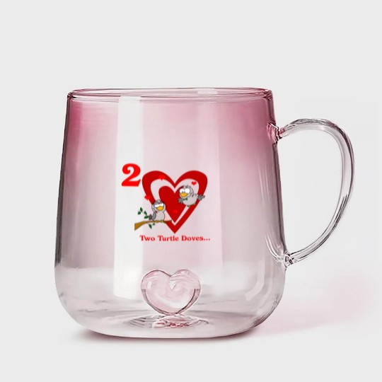 Discover Two Turtle Doves Gradient Glass Mugs