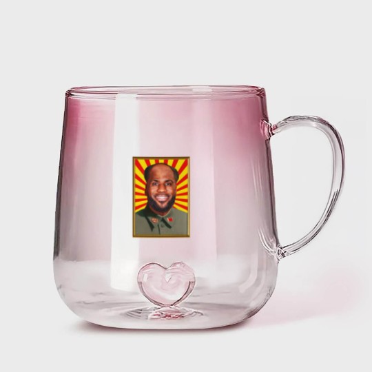 Discover Lebron James Chinese Communist Party Gradient Glass Mugs
