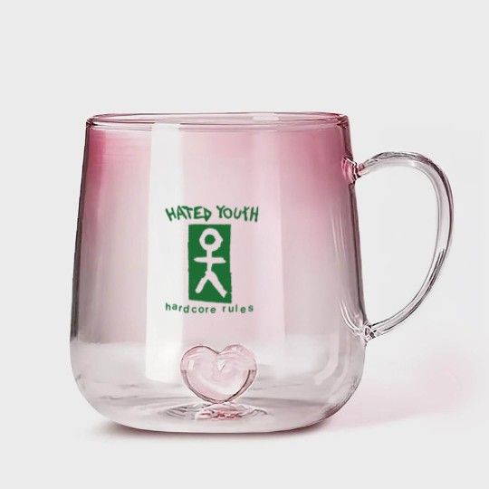 Discover Hated Youth Gradient Glass Mugs Vintage Rock Punk Gradient Glass Mugs