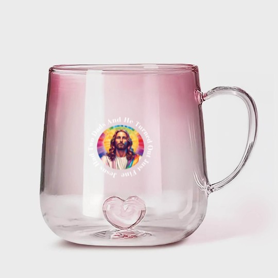Discover Jesus Pride Gradient Glass Mugs | LGBTQ+ Jesus | Gay Jesus Gradient Glass Mugs | Gay Jesus