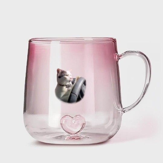 Discover Cat Driving A Car Instagram Katze Gradient Glass Mugs