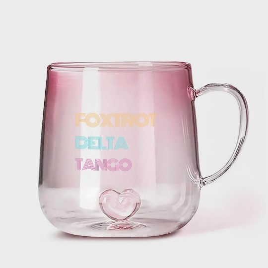 Discover Subtle Anti Trump Gradient Glass Mugs, Foxtrot Delta Tango Gradient Glass Mugs, Political Protest Gradient Glass Mugs