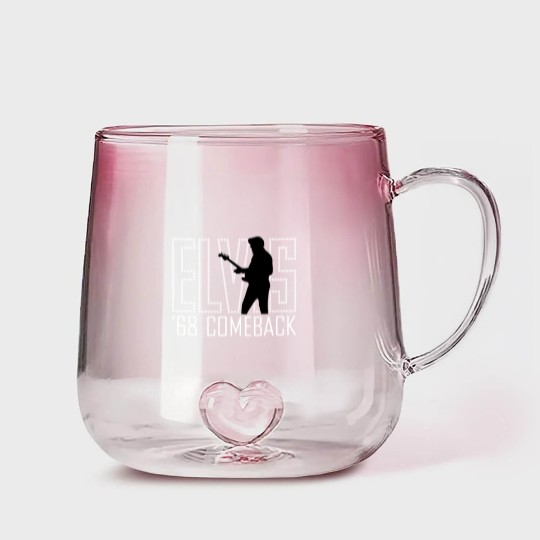 Discover Elvis Presley  68 Comeback Red Sign Gradient Glass Mugs
