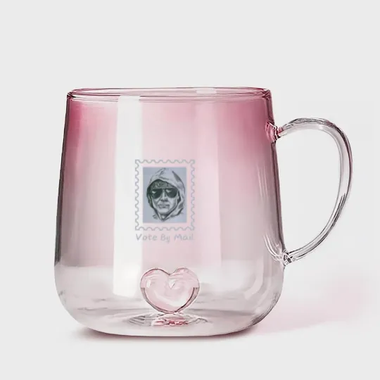 Discover Vote By Mail Gradient Glass Mugs | Ted Kaczynski Unabomber Sketch