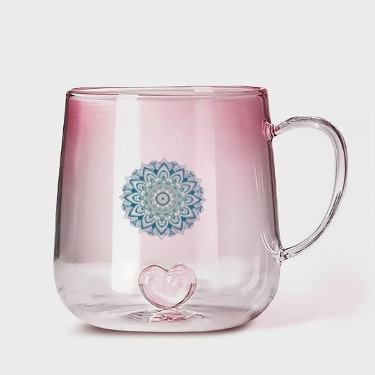 Discover Subtle Anti Trump Fascist FDT Mandala Political Gradient Glass Mugs