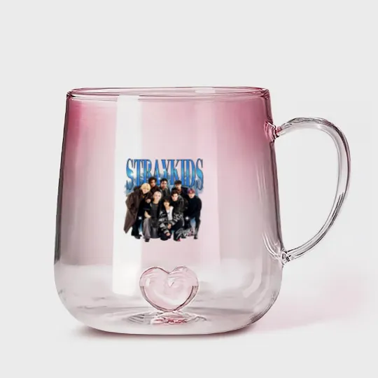 Discover Stray Kids Vintage 90s Bootleg Gradient Glass Mugs, Stray Kids Tour 2025 Gradient Glass Mugs