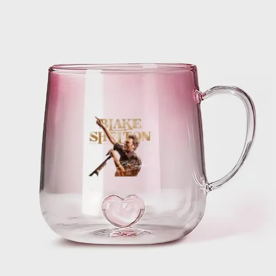 Discover Graphic Black Shelton Gradient Glass Mugs, Blake Shelton 2025 Fan Gift, Blake Shelton Tour Merch, Blake Shelton Country Music Fan Gradient Glass Mugs