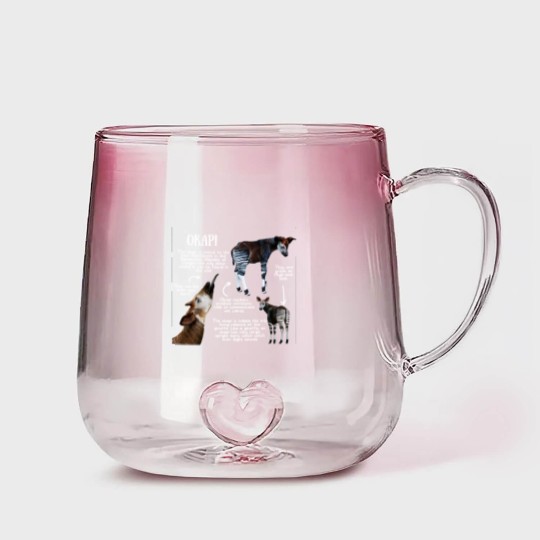 Discover Animal Facts - Okapi - Okapi - Gradient Glass Mugs