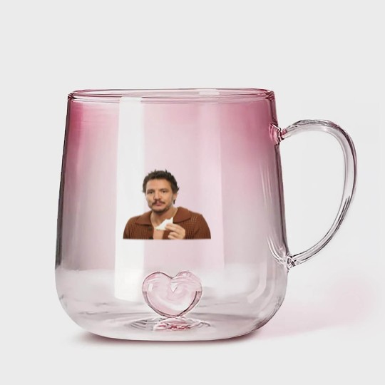 Discover Pedro Pascal Eating Sandwich Gradient Glass Mugs, Pedro Pascal  Gradient Glass Mugs