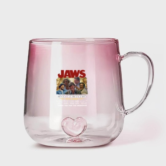 Discover Jaws 1975 Movie Anniversary Gradient Glass Mugs, Jaws 50th Years Anniversary Gradient Glass Mugs
