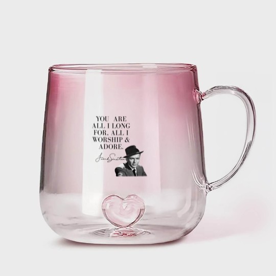 Discover Frank Sinatra Gradient Glass Mugs, Gift for Her, Moon Gradient Glass Mugs, Music Gradient Glass Mugs