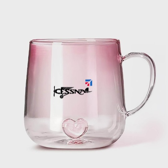 Discover Cessna Aircraft Aviation Airplane House Flags Gradient Glass Mugs